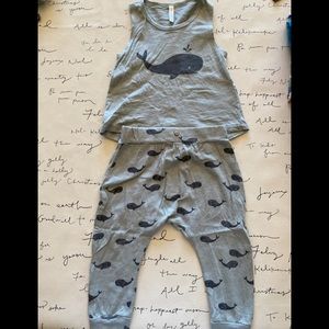 Rylee + Cru Whale Set 12-18 EUC